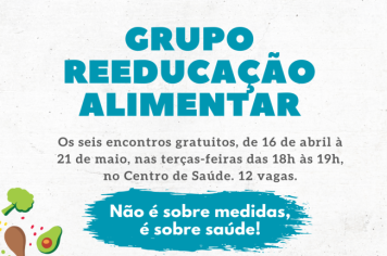 Últimos dias para as inscrições do Grupo de Reeducação Alimentar