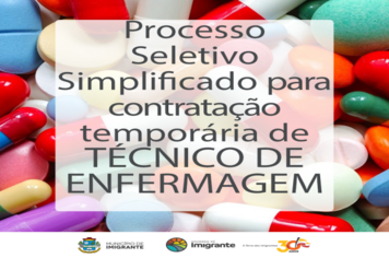 Aberto processo seletivo simplificado para Técnico de Enfermagem