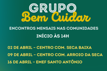 Encontros do Bem Cuidar de abril