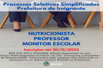 Município abre seleção com 15 vagas, mais cadastro reserva