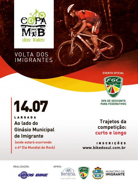 Copa dos Vales: Abertas as inscrições para o MTB Volta dos Imigrantes