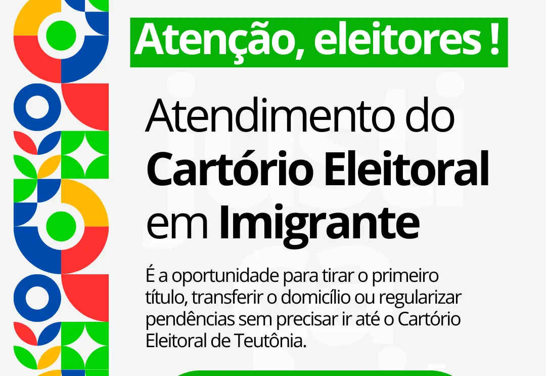 Justiça Eleitoral atenderá em Imigrante para regularização do título